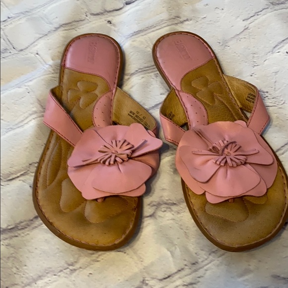 Born Shoes - Born leather pick flower thong sandals